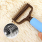 Brosse de toilettage double face pour animaux