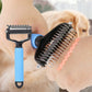 Brosse de toilettage double face pour animaux