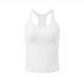 🏃‍♀️ Débardeur de sport à dos nageur côtelé pour femme – Soutien-gorge intégré, mélange de coton respirant, idéal pour la salle de sport, la maison ou la ville 👚💖