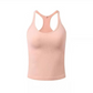 🏃‍♀️ Débardeur de sport à dos nageur côtelé pour femme – Soutien-gorge intégré, mélange de coton respirant, idéal pour la salle de sport, la maison ou la ville 👚💖