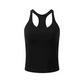 🏃‍♀️ Débardeur de sport à dos nageur côtelé pour femme – Soutien-gorge intégré, mélange de coton respirant, idéal pour la salle de sport, la maison ou la ville 👚💖