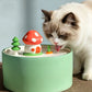 Mushroom-Shaped Ceramic Pet Water Fountain