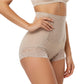 Culotte gainante en dentelle à taille haute pour femmes, galbant les fesse