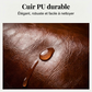 Trousse de maquillage en cuir PU à 3 compartiments de grande capacité