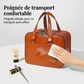 Trousse de maquillage en cuir PU à 3 compartiments de grande capacité