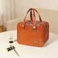 Trousse de maquillage en cuir PU à 3 compartiments de grande capacité