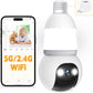✨Surveillance intelligente à 360° : caméra sans fil HD intégrée à une ampoule, contrôlable via une application et dotée d'une vision nocturne en couleur