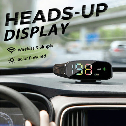 Compteur de vitesse HUD pour voiture alimenté à l'énergie solaire