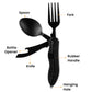 ⏳Offre Limitée 50% DE RÉDUCTION⏰Couverts Pliables 4-en-1 – Compacts, Acier Inoxydable, Multi-Outils 🍴⛰️
