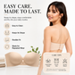 Soutien-gorge sans armatures, à bretelles amovibles et à fronces