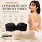 Soutien-gorge sans armatures, à bretelles amovibles et à fronces