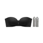Soutien-gorge sans armatures, à bretelles amovibles et à fronces