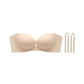 Soutien-gorge sans armatures, à bretelles amovibles et à fronces