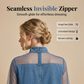 👗Jupe en jean à manches lanternes et faux col – un look féminin avec son faux col, ses manches larges et sa coupe en jean flatteuse