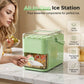 Press-Type Ice Cube Maker with Storage Bin