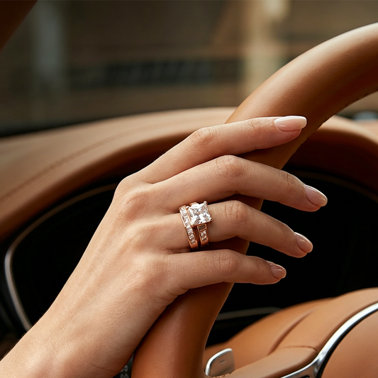 Bague scintillante tendance pour femmes