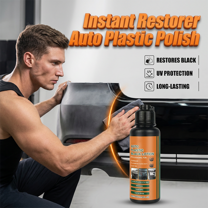📢📢50% de réduction !! 🚗✨Produit de polissage multifonctionnel noir pour plastique automobile🛡️