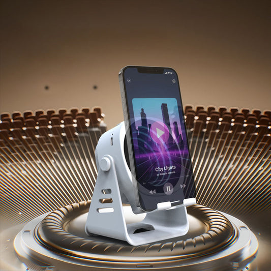 Support de téléphone portable avec haut-parleur à induction