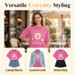 T-Shirt Unisexe Vintage Délavé à Imprimé Marguerite Coupe Ample