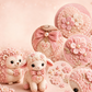 Kit DIY de patchwork en feutrine rose