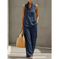 💕 50% DE RÉDUCTION! 👗 Ensemble Femme Minimaliste – Top sans manches & pantalon large – Coupe fluide, confortable & élégante – Parfait pour un look épuré au quotidien 🌿