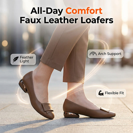 Mocassins souples et légers en similicuir pour femmes