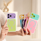 Étui de téléphone magnétique à couleurs contrastées