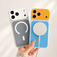 Étui de téléphone magnétique à couleurs contrastées
