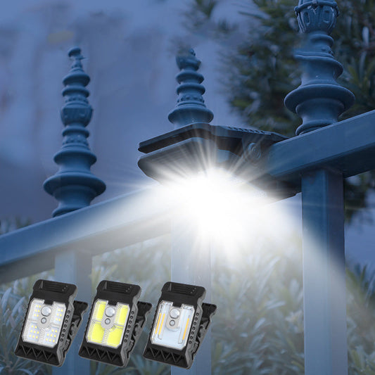 Lampe Solaire à Clip Extérieur avec Détecteur de Mouvement