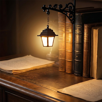 Serre-livres miniature rétro lampadaire