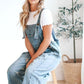 🔥Vente limitée à 50 % de réduction💕Salopette en denim déchirée pour femmes, mignonne et décontractée, avec boutons