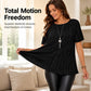 ✨‑50%  Blouse plissée à manches courtes grande taille femme, haut ample cache‑ventre
