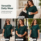 ✨‑50%  Blouse plissée à manches courtes grande taille femme, haut ample cache‑ventre