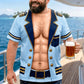 Men's Funny Fake Muscle Print T-Shirt