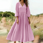 💕Nouveautés -56%👗Robe longue plissée col V pour femme