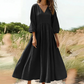 💕Nouveautés -56%👗Robe longue plissée col V pour femme