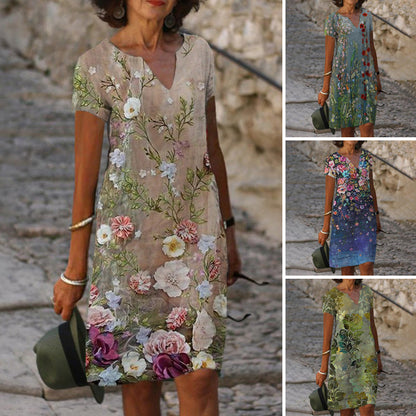 Tendance du moment ⭐👗 Robe ample à imprimé audacieux et décolleté sublime – Légère et polyvalente, idéale de jour comme de soir ✨