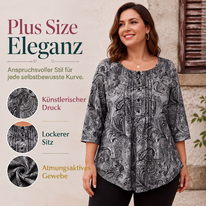 💫 Jetzt im Trend – Lockeres Paisley-Top mit Bindevorderseite – vielseitig und elegant ✨