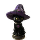 Gothic Halloween Witch Cat Table Lamp