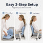 🪑 Asseyez-vous plus confortablement chaque jour – coussin ergonomique en mousse à mémoire de forme avec dossier pour une meilleure posture assise