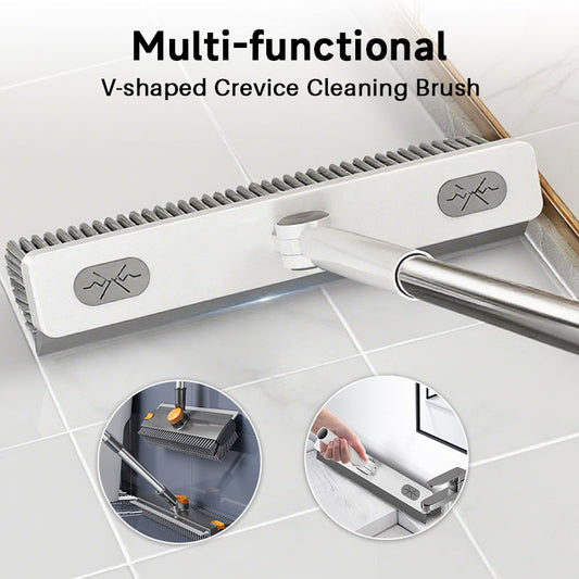 🧹 Brosse à long manche pour salles de bains et carrelages – poils durs et robustes pour les joints, les coins et les murs, idéale pour un nettoyage humide en profondeur 🚿🧽