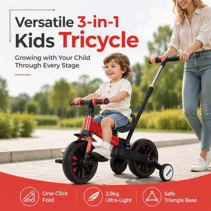 3-in-1 Kinder-Dreirad-Laufrad