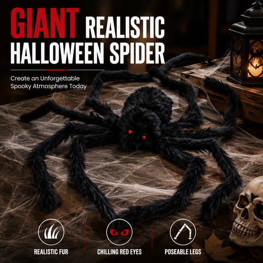 Décorations d'Halloween pour l'extérieur : araignée géante