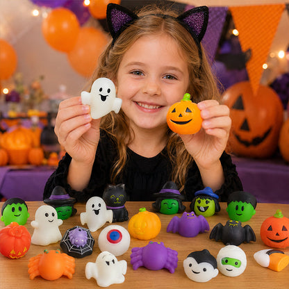 🎃 Jouets compressibles Halloween – Fini l’ennui et les cadeaux fades – Doux au toucher, compacts et légers – Idéal pour sachets de fête et distributions 🍬