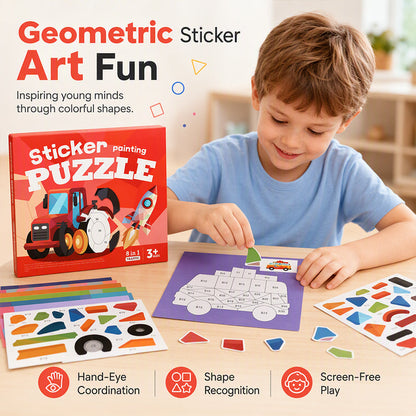 🎨 50% DE RÉDUCTION! 📘 Livre autocollants géométriques – Créatif, éducatif & amusant pour enfants ✨