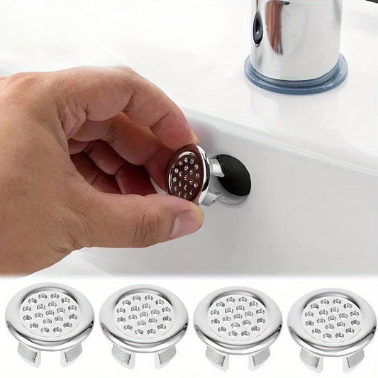 】Bouchon de bonde pour lavabo, lot de 4 bouchons ronds, anneau de remplacement pour trop-plein, accessoire de lavabo pour cuisine et salle de bain, accessoires de salle de bain, robinetterie de salle de bain, gadgets de salle de bain, bouchon de bonde
