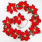 🔥 50% DE RÉDUCTION ! ✨Guirlande lumineuse de Noël avec des poinsettias