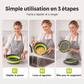 🥗✨ Passoire pliable multifonction – Égouttoir avec base de vidange, compacte et pratique, lavez et égouttez vos aliments sans encombrer votre cuisine, puis rangez-la à plat 🌿👌