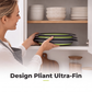 🥗✨ Passoire pliable multifonction – Égouttoir avec base de vidange, compacte et pratique, lavez et égouttez vos aliments sans encombrer votre cuisine, puis rangez-la à plat 🌿👌