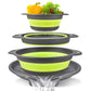 🥗✨ Passoire pliable multifonction – Égouttoir avec base de vidange, compacte et pratique, lavez et égouttez vos aliments sans encombrer votre cuisine, puis rangez-la à plat 🌿👌